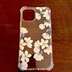 I phone 12 - 6.1’ clear case with floral design